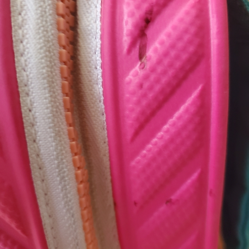 CROCS Pink Backpack with Blue Straps - Picture 6 of 9
